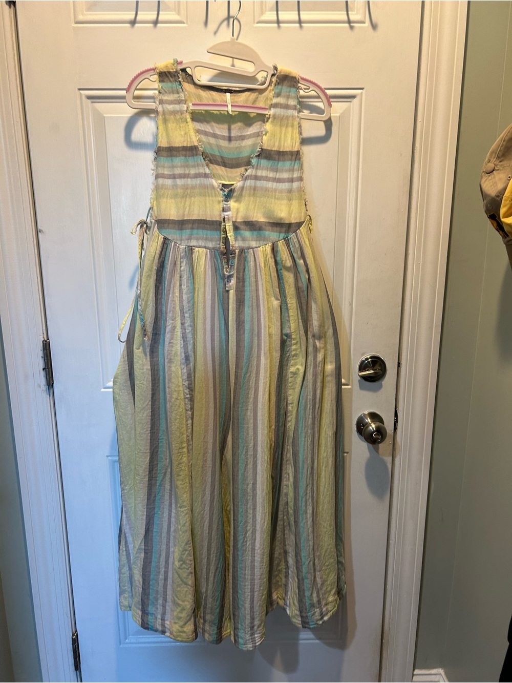 Free People ' Yellow Stripe Jumpsuit